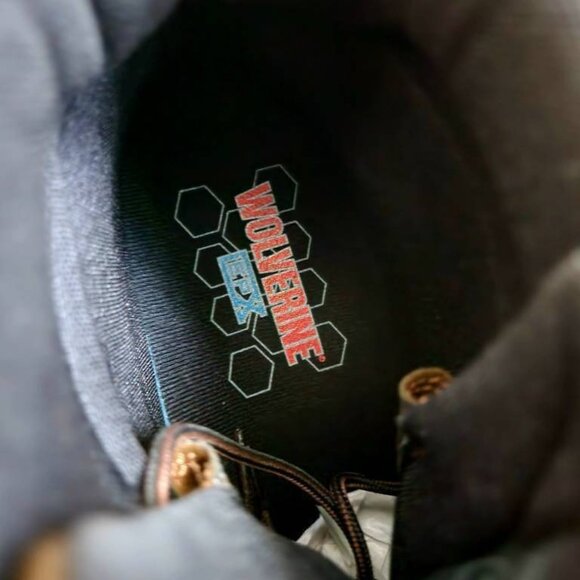 Wolverine Chainhand Ep Work Safety Leather Boots Midcalf Brown Lace Up Men's 12M - Picture 10 of 11